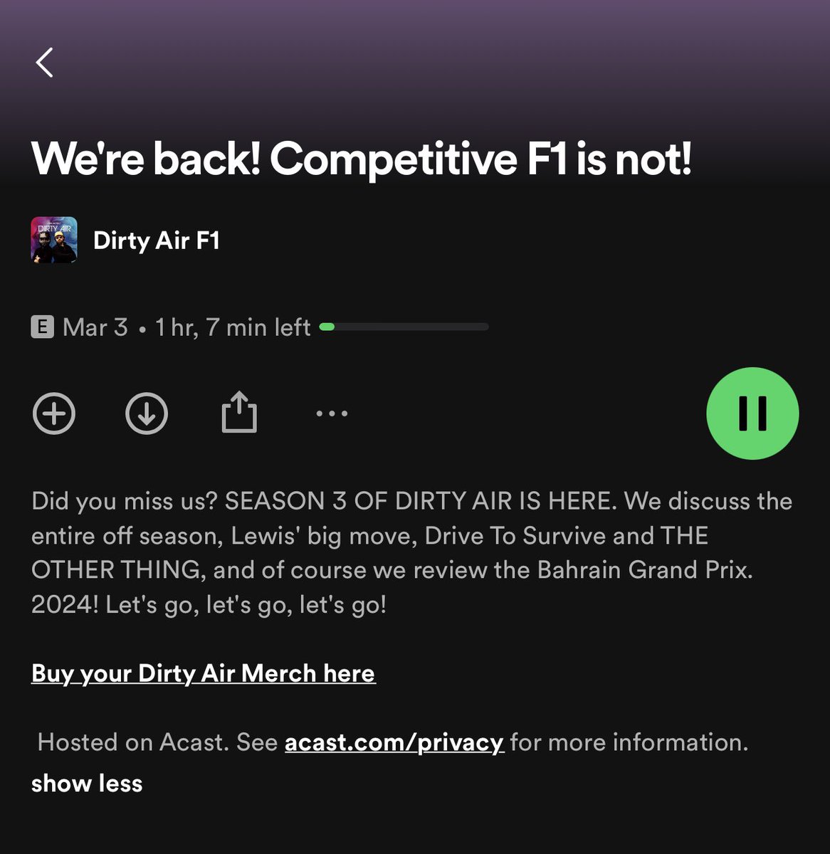 How did I miss this 😭 time to catch up 🤭 <a href="/VeryDirtyAir/">Dirty Air F1</a>