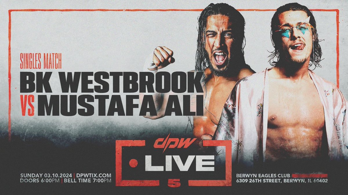 bkwestbrookpro's tweet image. Illinois debut. SOLD OUT crowd. Taking on the @ThisIsTNA X Division champion, a global star in @MustafaAli_X 

Buddy ain’t never met a #SUPASTUD like me! Gonna show em how we kick it, DPW style.

Time to show the world what I already know…

#UpNow
#WATCHDPW