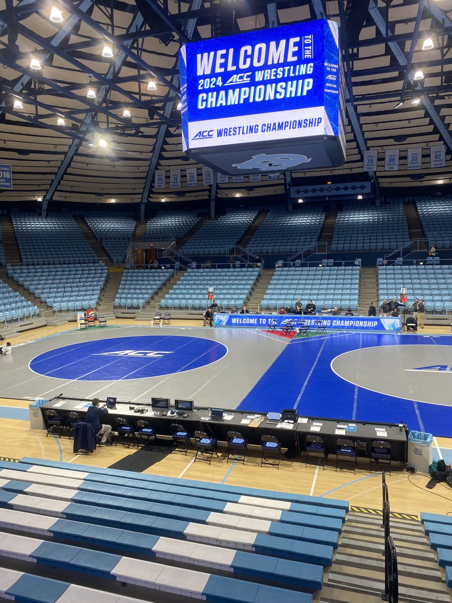 Ready for a fun (and long) day at the ACC Wrestling Championships. I’ll be on the call with @DeanCLinke all day on ACC Network Extra until the finals at 7 pm! Getting started at 11 am. #ACCWrestling @theACC