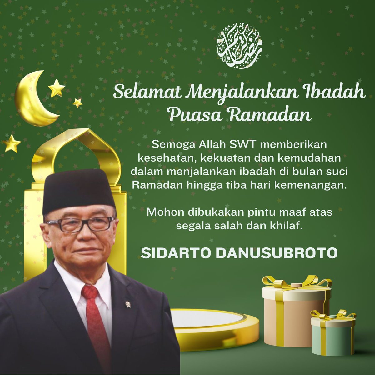 Sidarto_DS's tweet photo. Selamat menjalankan ibadah puasa Ramadan 1445 H 🙏 https://t.co/4YGUYQrGLA
