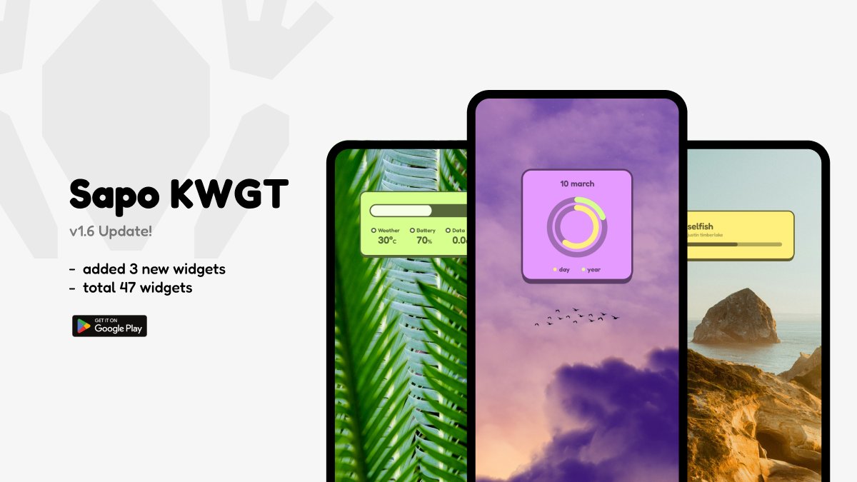 Abhishek01kr's tweet photo. sapo kwgt v1.6 update! ✨
• added 3 new widgets
• total 47 widgets
get sapo from here: https://t.co/tA6xreFJus
#widget #kwgt #kustom #kustomskin #widgetpack #widgetset #theme #androidwidget #design #ui #uidesign #homescreen #setup #androidsetup https://t.co/symWsDqfEn