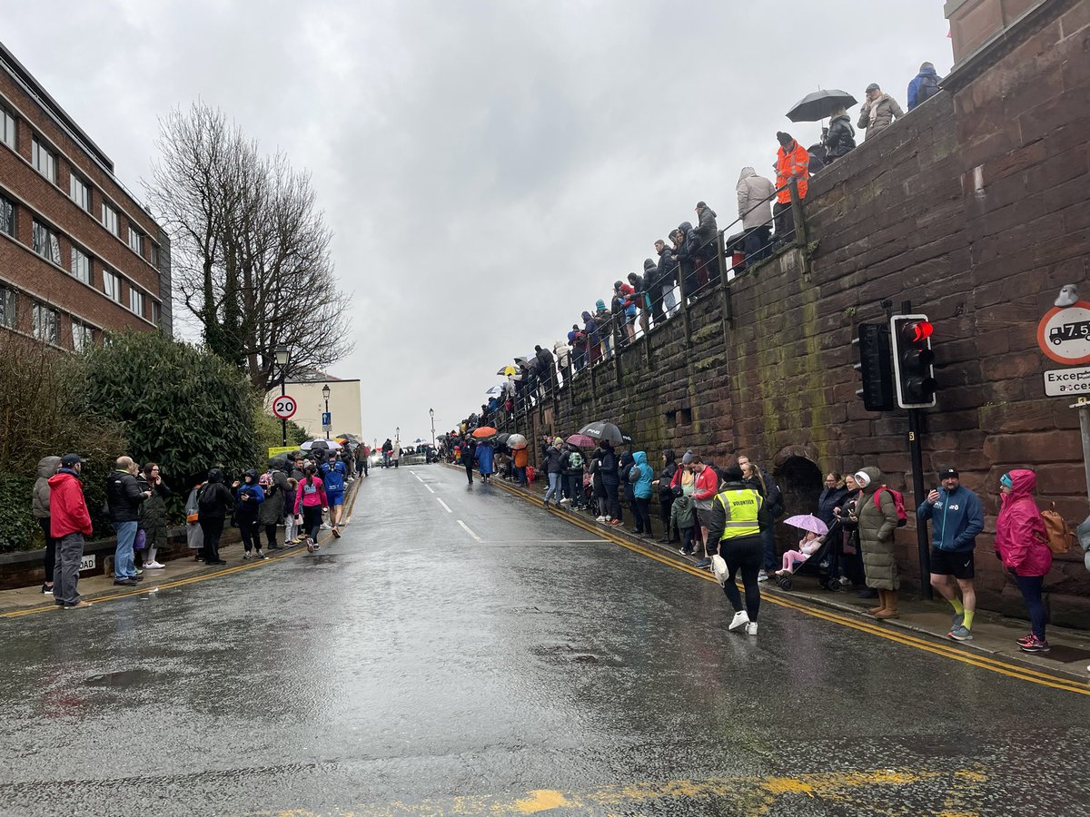 A soggy few hours on marshalling duties @chestermarathon 10k race this morning #Volunteer