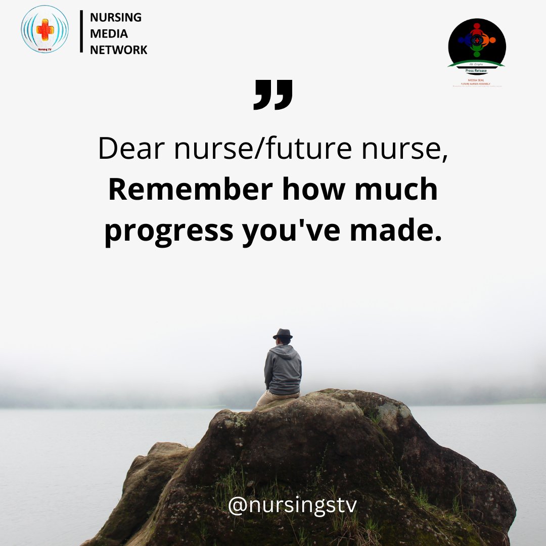 nursingstv's tweet photo. Dear nurses and future nurses,

Take a moment to reflect on your journey thus far. Let the awareness of your progress fuel your determination and drive. 

 #NurseLife #Motivation #erisco #KeepPushingForward https://t.co/KvRTRPr6lX