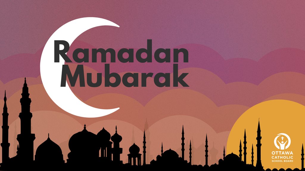 We wish a peaceful and healthy #Ramadan to all #OCSB students and families observing this holy month in our community. 🌙💜 #ocsbBeCommunity #RamadanMubarak