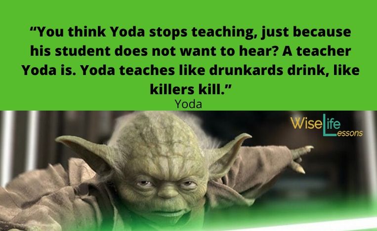 LessonsWise's tweet image. You think Yoda stops teaching, just because his student does not want to hear? A teacher Yoda is. Yoda teaches like drunkards drink, like killers kill.
-Yoda
Via Wise Life Lesson b.link/jldlx
#quotes
#inspiration