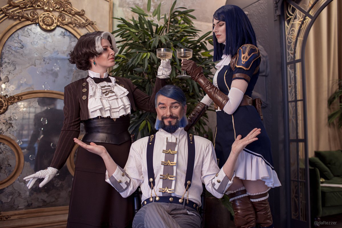 He's happy when his girls don't fight!

Cassandra by me
Caitlyn by <a href="/iflish_/">flirting🌈</a> 
Tobias by vk.com/sergeysmolov
Photo by <a href="/daftezzer/">сашочек</a> 
#arcane #arcanecosplay #cassandrakiramman #caitlynkiramman #tobiaskiramman