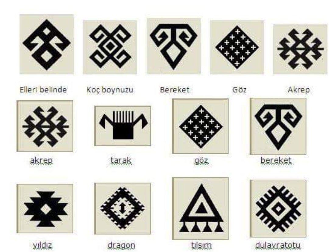TÜRK HALI VE KİLİMLERİNDE BAŞLICA SEMBOLLER