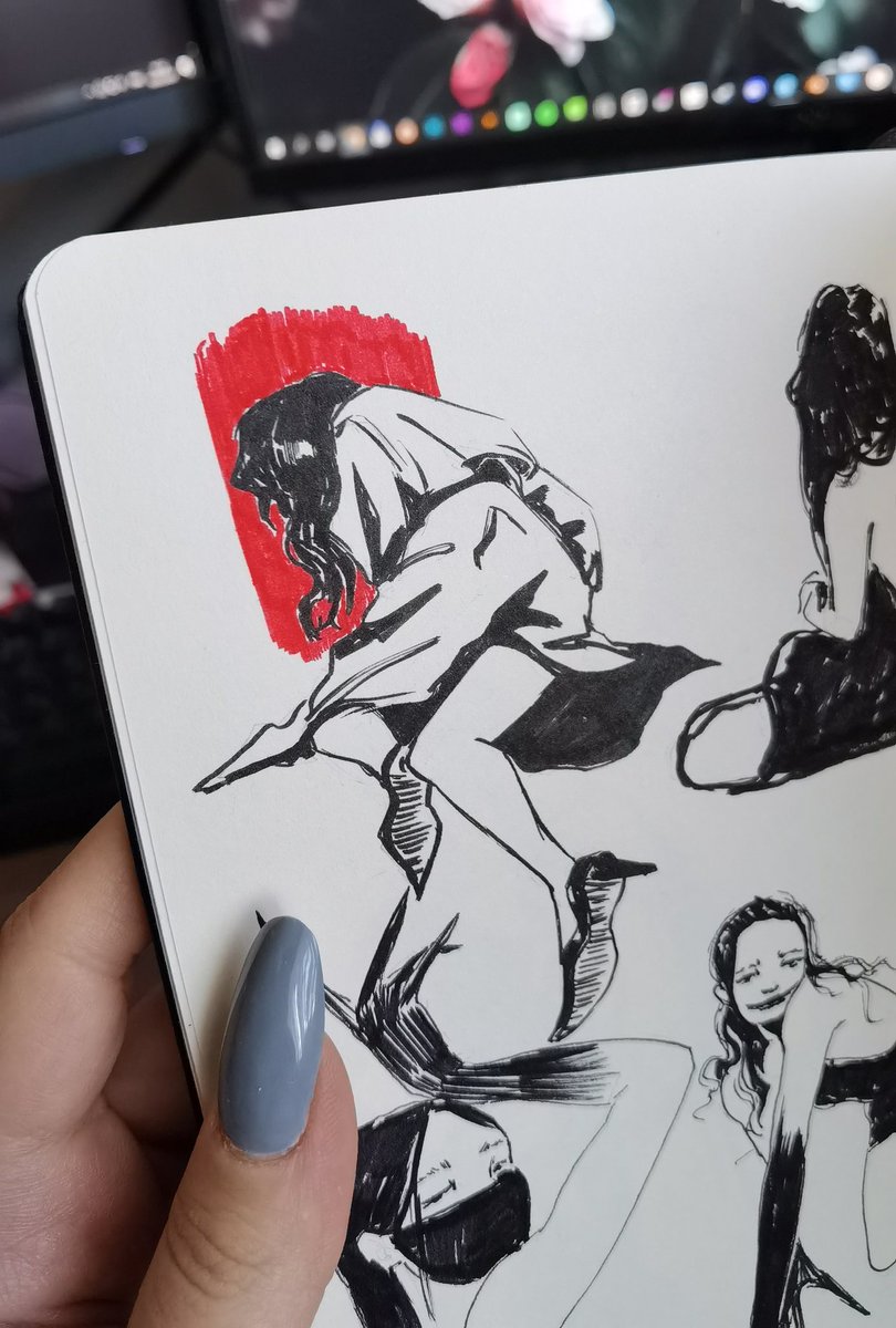 aizenbrush's tweet photo. Red accent for an old sketch) IM just in love to draw with Black and Red) sorry) #inkdrawing https://t.co/KYfLg4wdCS