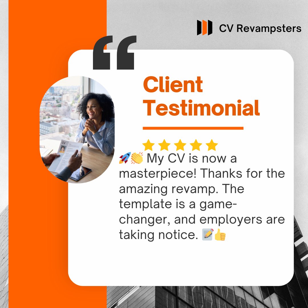 📄 Ready to catch recruiters' attention? Upgrade your CV + Cover letter now! 🎯✨
🔍 Ensure your revamped documents sail through ATS scans seamlessly. #jobseekersSA
Get a demo today:
👉🏿wa.me/message/CBMEH4…