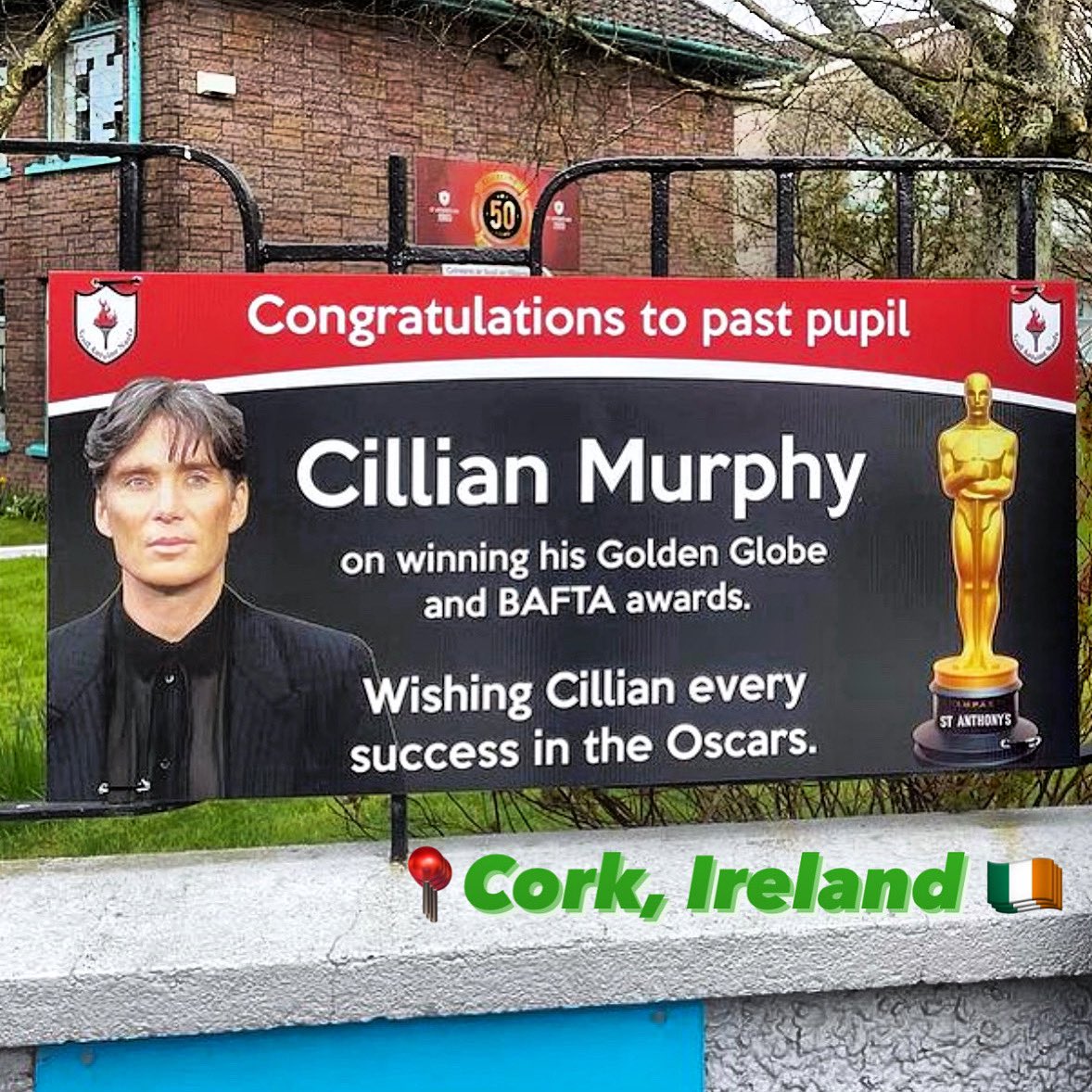 Wishing the very best of luck to our own Cillian Murphy at the Oscars tonight☘️ We hope you bring that Oscar home🤞❤️🤍😊 #cillianmurphy #cork #oppenheimer #oscar #legend #ireland #irishdaily #irish