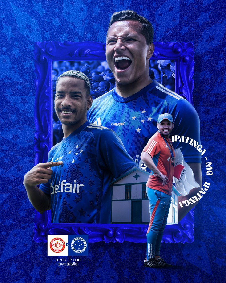 É o Cabuloso no Vale do Aço! 🔺💙

Tombense 🆚 Cruzeiro
🏆 Campeonato Mineiro
🏟 Ipatingão
🕢 10.03.2024 | 19H30
🎥 Premiere

#TOMxCRU #SouCruzeiroTradição