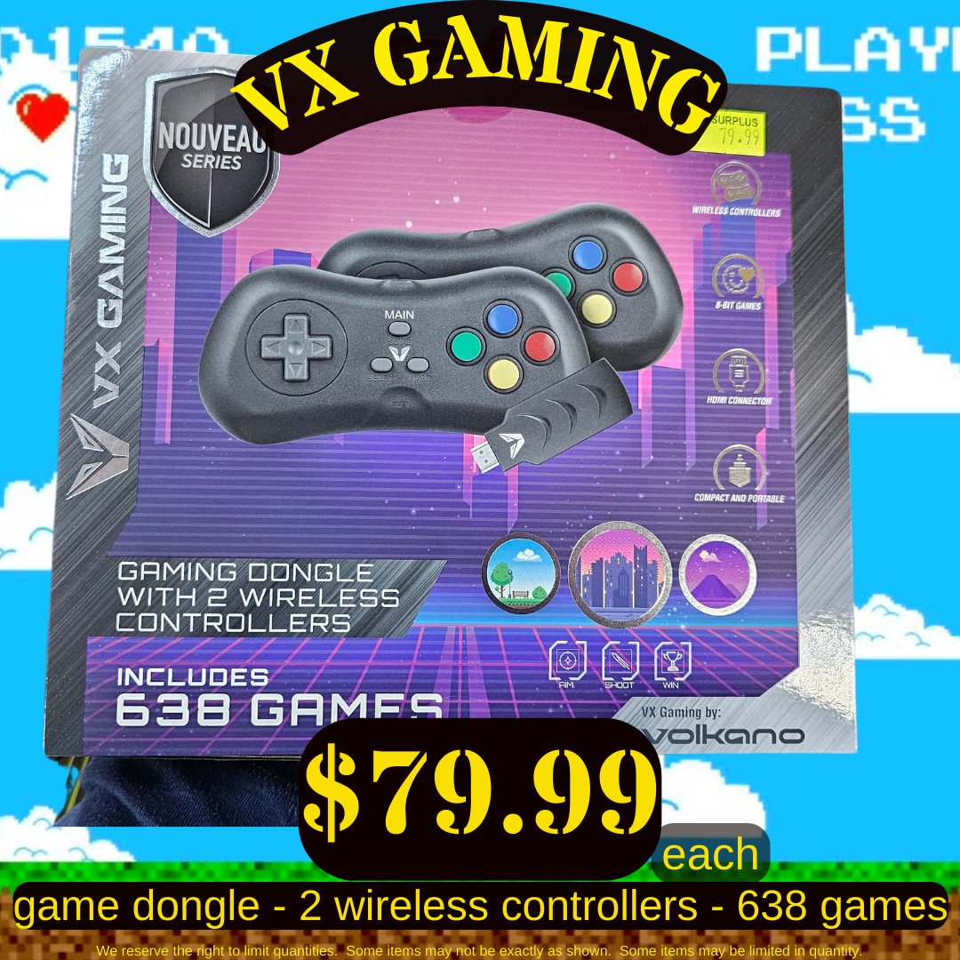 KWSurplus's tweet photo. Happy MAR10 day!  Enjoy 638 video games on our wireless gaming system. https://t.co/pukUwOYpjA