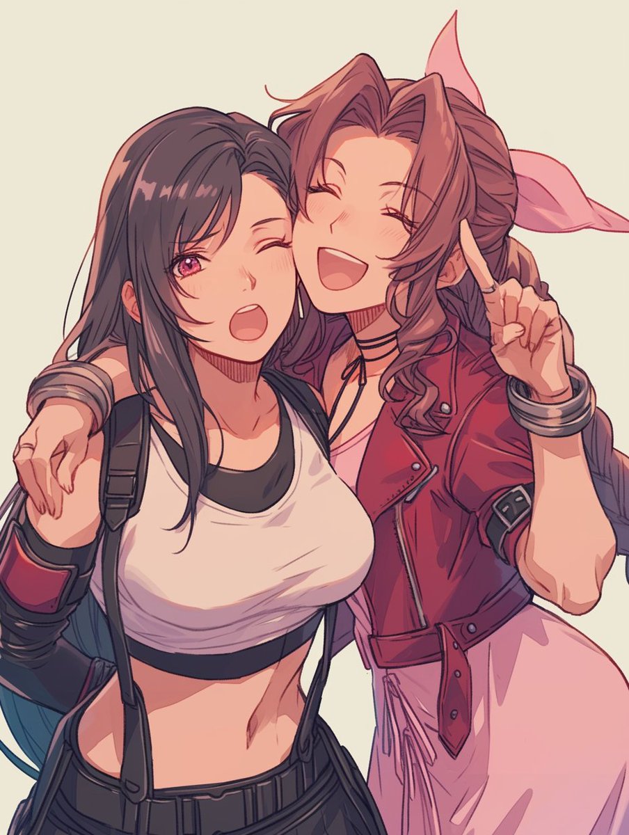 This is a new selfie #Aerith #Tifa #FF7 #FF7Rebirth #FF7R