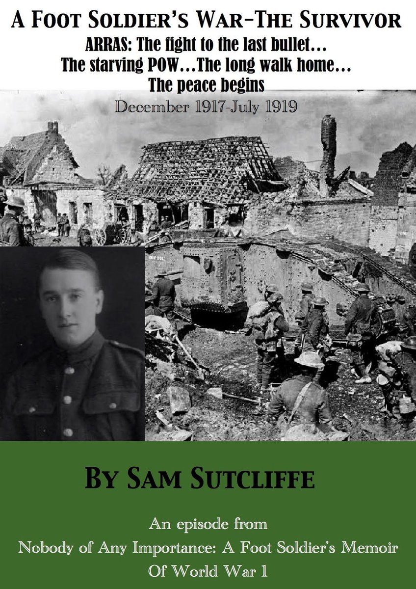 FootSoldierSam's tweet image. FSSam’s son Phil reads from his #WW1 Memoir at Suffolk WFA, 7.30pm Tues Mar 12, Stowmarket IP14 1PH details buff.ly/3Trq6hc - volunteer at 16, #Gallipoli, Somme, but this talk focuses on #Fampoux '18, #POW! A teen Tommy's war Bks buff.ly/3odJaQY Profits #RedCross