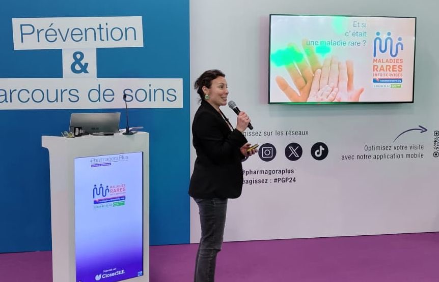 Maladies Rares Info Services (@maladierareinfo) on Twitter photo Nous sommes intervenus lors du salon <a href="/PharmagoraPlus/">PharmagoraPlus</a>.
Notre service est là pour prolonger l’accompagnement conseil #pharmacien et orienter les personnes en errance diagnostique ou porteuses d’une maladie rare vers les centres experts et Apporter du soutien. #maladiesrares Nous sommes intervenus lors du salon <a href="/PharmagoraPlus/">PharmagoraPlus</a>.
Notre service est là pour prolonger l’accompagnement conseil #pharmacien et orienter les personnes en errance diagnostique ou porteuses d’une maladie rare vers les centres experts et Apporter du soutien. #maladiesrares