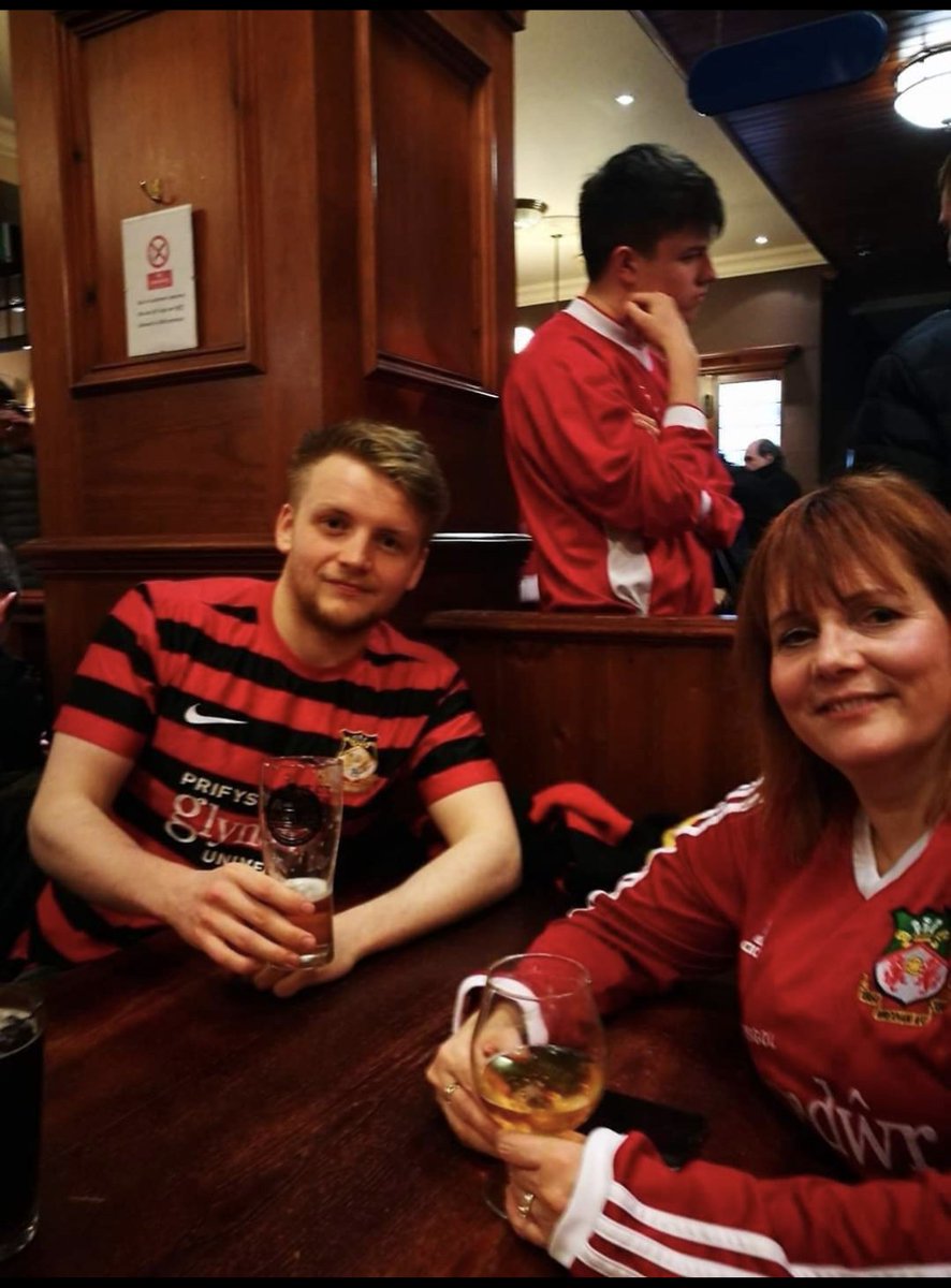 Wrexhamchay's tweet photo. Happy mother's day to @hevlee_lee  the one who took me to most of my wxm games as a kid. What a legend https://t.co/3ppR6rf8kp
