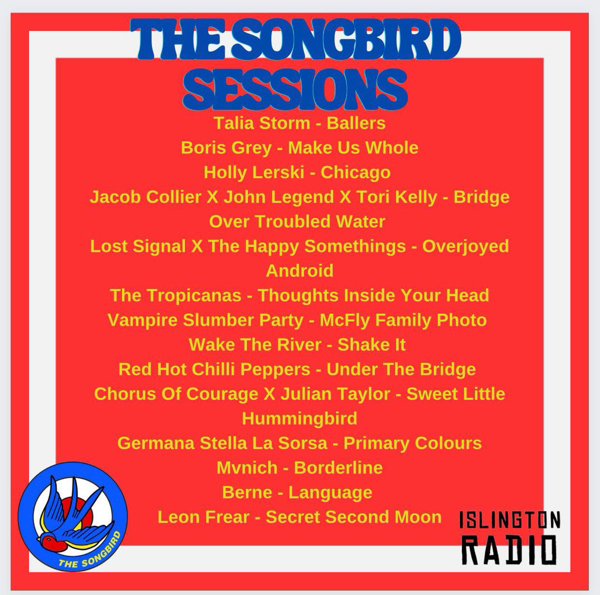 mixcloud.com/IslingtonRadio… The Songbird Sessions for @TheSongbird_HQ on @IslingtonRadio has landed! Check out music from @PaintMeInColour @TheGreatLeslie_ @whyetc @CharAdelle @REAVENMUSIC @adamwedd @BadMaryBand @IH_singwithsoul @rowan_flack @vickilovelee @HeartlandThe @Tallia_Storm>