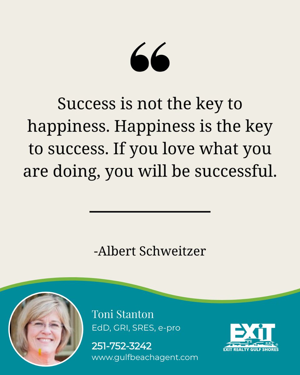 drtonistanton's tweet photo. Find joy in what you do, and success will follow. Share what you love about what you do!

#quoteoftheday #happiness #positivity #success #mindset #successful https://t.co/tkcIAmms87