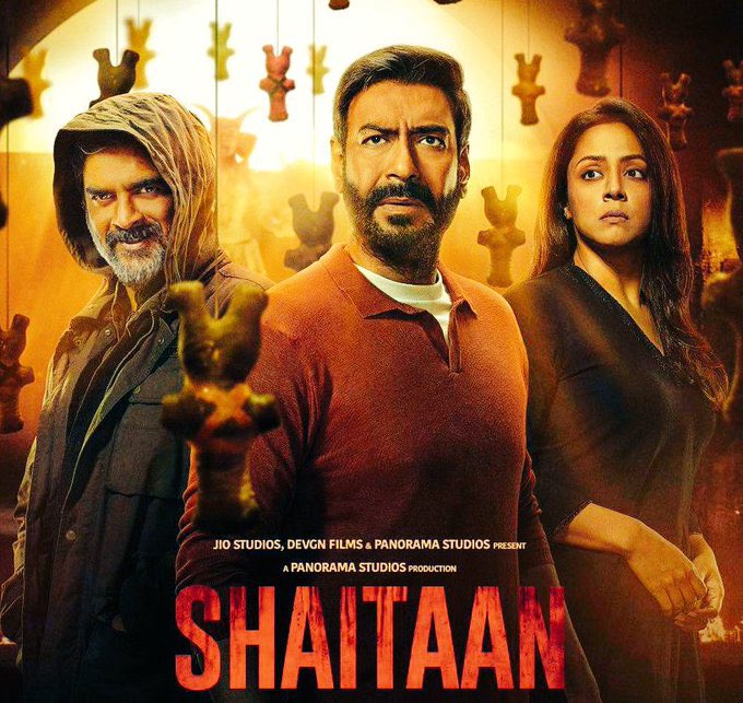#Shaitaan is a very well made seat thriller with top notch performances from @ajaydevgn sir, #Madhavan sir and the girl Janki @ItsAmitTrivedi’s music & background score were lit 🔥 That pre-climax sequence with Shaitaan title track gave me chills 🥶