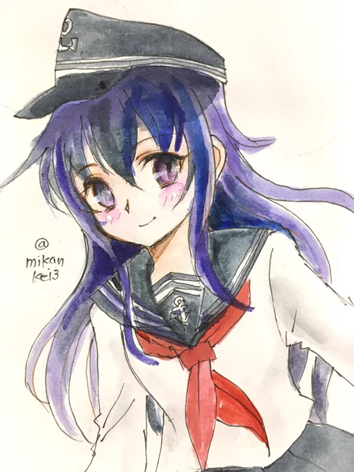 暁です#艦これ版深夜の真剣お絵描き60分一本勝負 #艦これ版真剣お絵描き60分一本勝負_20240310 #暁 #艦これ 