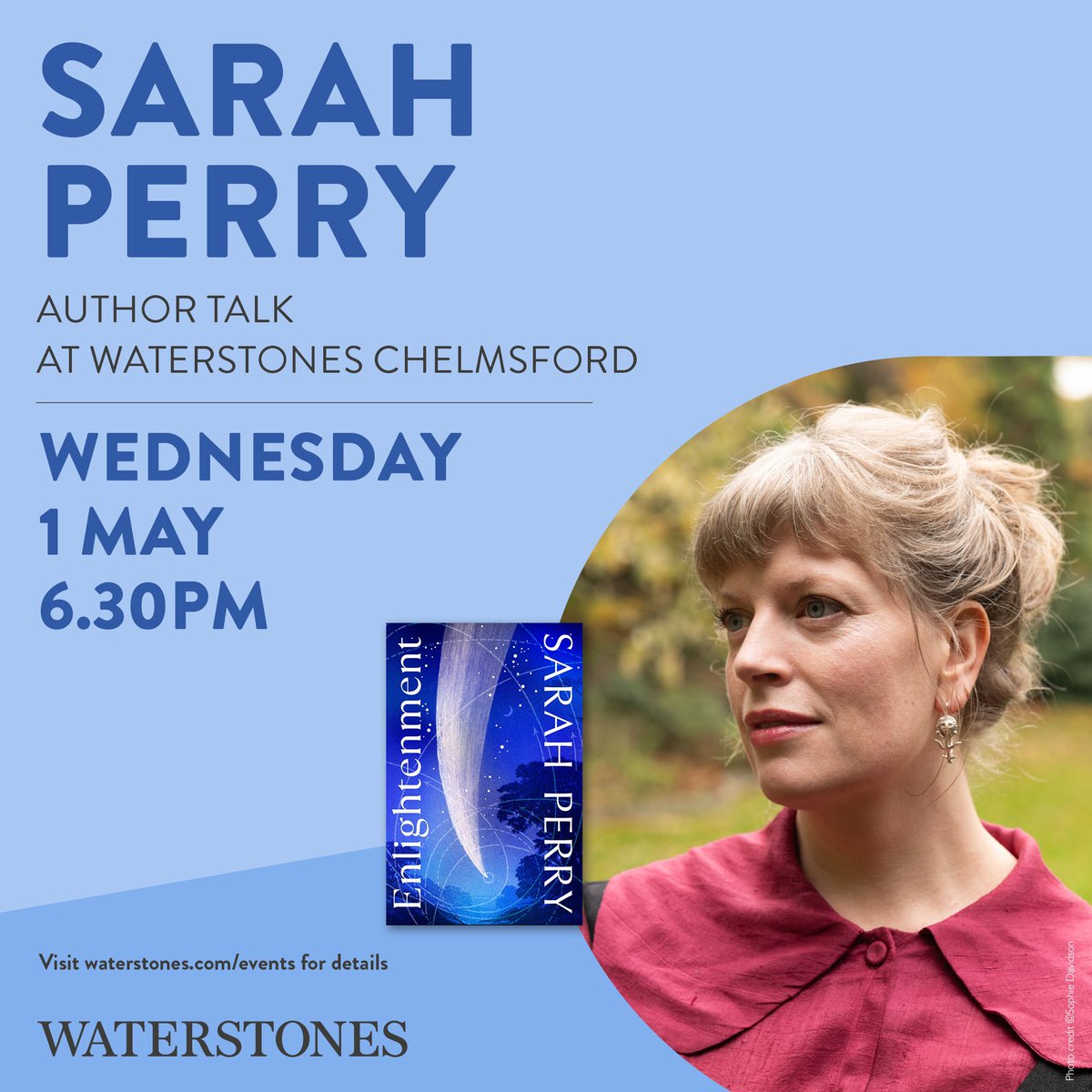 We’re looking forward to welcoming Sarah Perry in May. We know you’re going to ❤️ her new book Enlightenment. With over half the tickets already gone don’t miss out. #enlightenment #chelmsford #books #bookstagram #essex eventbrite.co.uk/e/sarah-perry-…