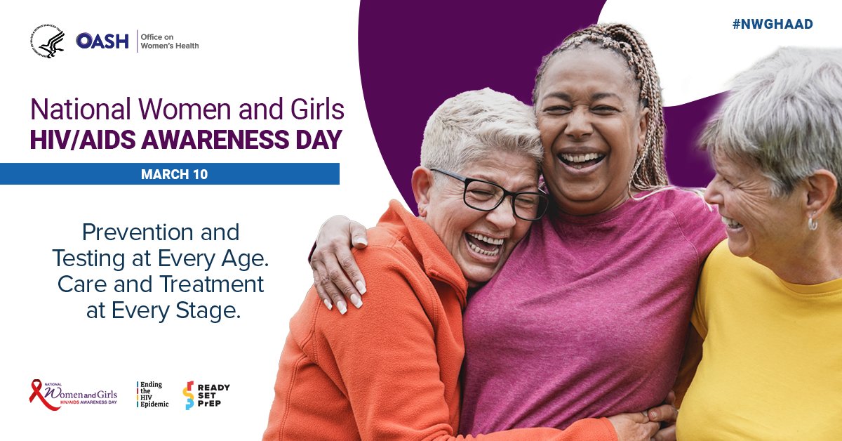Today is National Women and Girls HIV/AIDS Awareness Day. The National HIV/AIDS Strategy provides a national strategy to accelerate efforts to end the #HIV epidemic by 2030. Click here to read a summary: bit.ly/3XmmufT #NWGHAAD