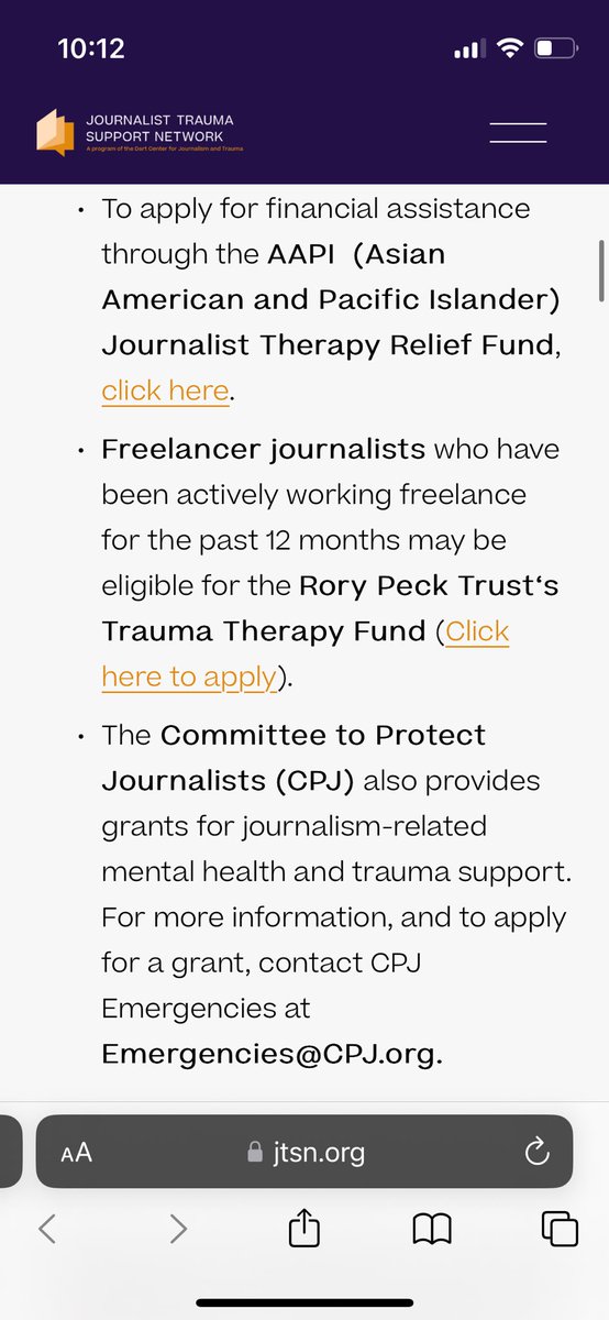 JasmineHanYe's tweet photo. also, list of funding for journalists seeking therapy: https://t.co/5i7qXFDi9Z #NICAR24 #therapy @IRE_NICAR https://t.co/zMcuCBhIsa