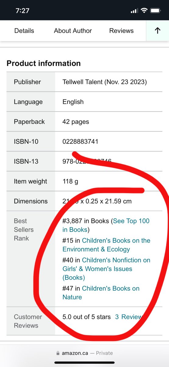ElizabethSeries's tweet photo. Check out my  Amazon ratings from this morning for my eclipse book! Many thanks to all  who bought it and helped me climb the ladder! Spread the word to help  me get a higher ranking? 😊 See link in bio.
#2024eclipse
#stemforkids
#spacebooksforkids https://t.co/y6XTiGusn9