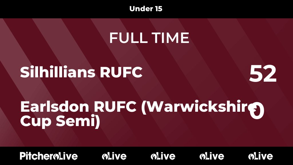 FULL TIME: Silhillians RUFC 52 - 0 Earlsdon RUFC (Warwickshire Cup Semi)
#SILEAR #Pitchero
silhillians.com/teams/6195/mat…