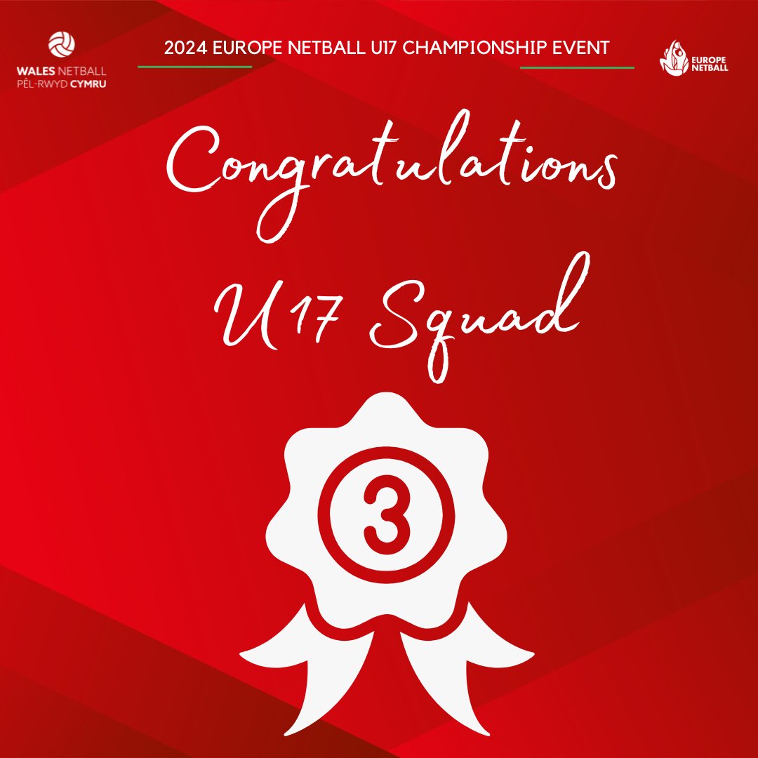 Congratulations to our U17's on their amazing performance during this Europe Netball U17 Championship Event! 🎉