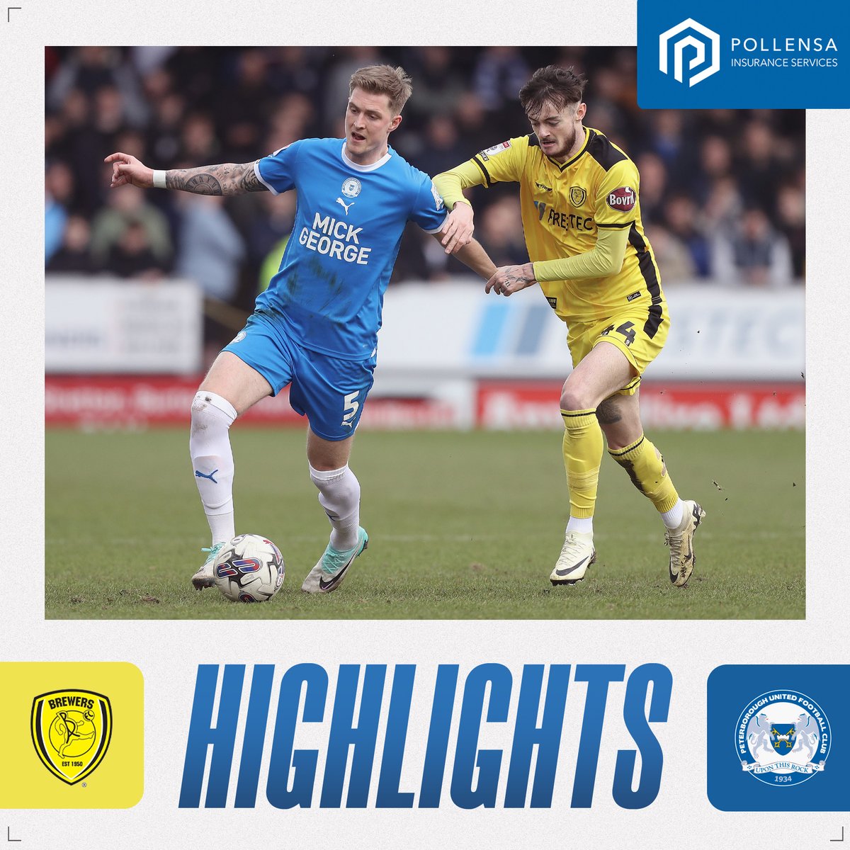 theposh's tweet photo. Posh+ subscribers can watch bitesize and extended highlights of the 3-1 win at Burton Albion.

Match highlights brought to you by @YourPollensa.

#pufc