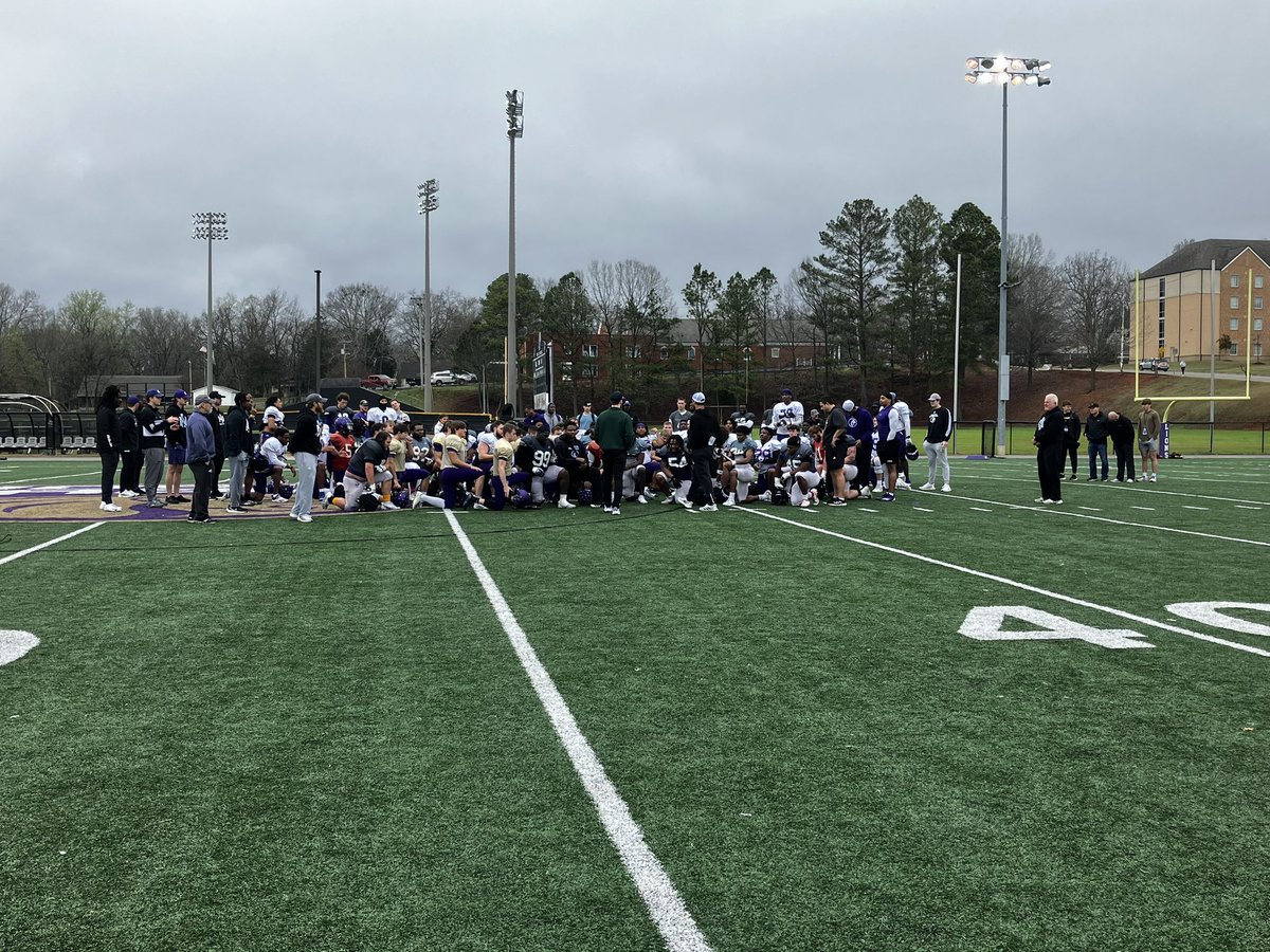 Loved the energy, toughness and family felt during my visit @UNAFootball this weekend. 🦁💪#purpleswarm