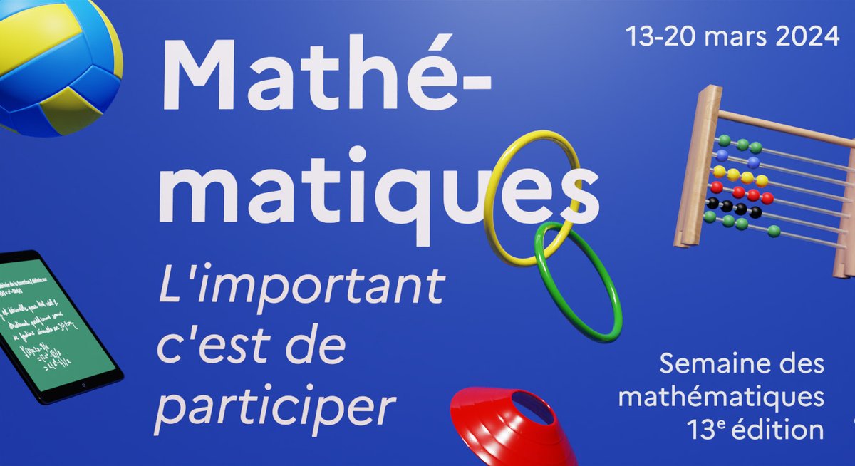 📢L'@AcCreteil se mobilise du 13 au 20 mars 2024 pour la #SemaineDesMaths. De nombreuses actions seront proposées, pour les consulter et s'y inscrire, une page est consacrée à l'événement sur le site disciplinaire👇 maths.ac-creteil.fr/spip.php?rubri…