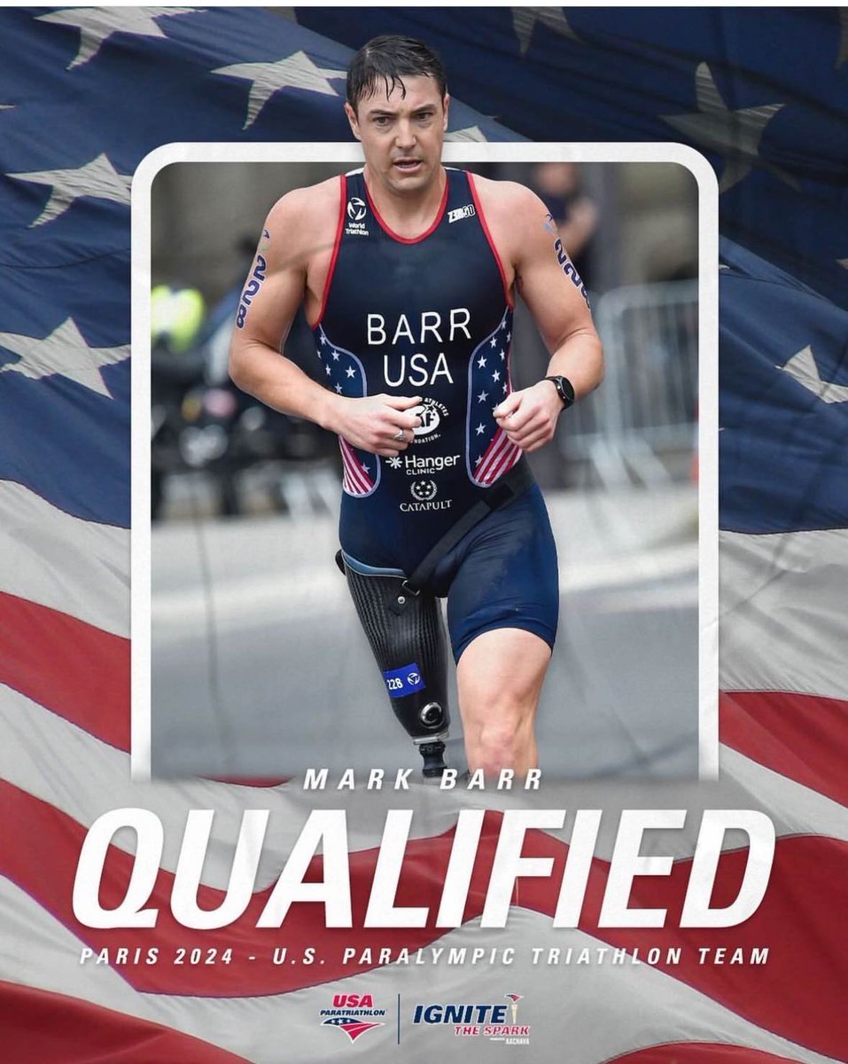 Congrats to Mark Barr on qualifying for  the USA in the upcoming Paris Paralympic Triathlon later this summer. We are all rooting for you to bring home the Gold!