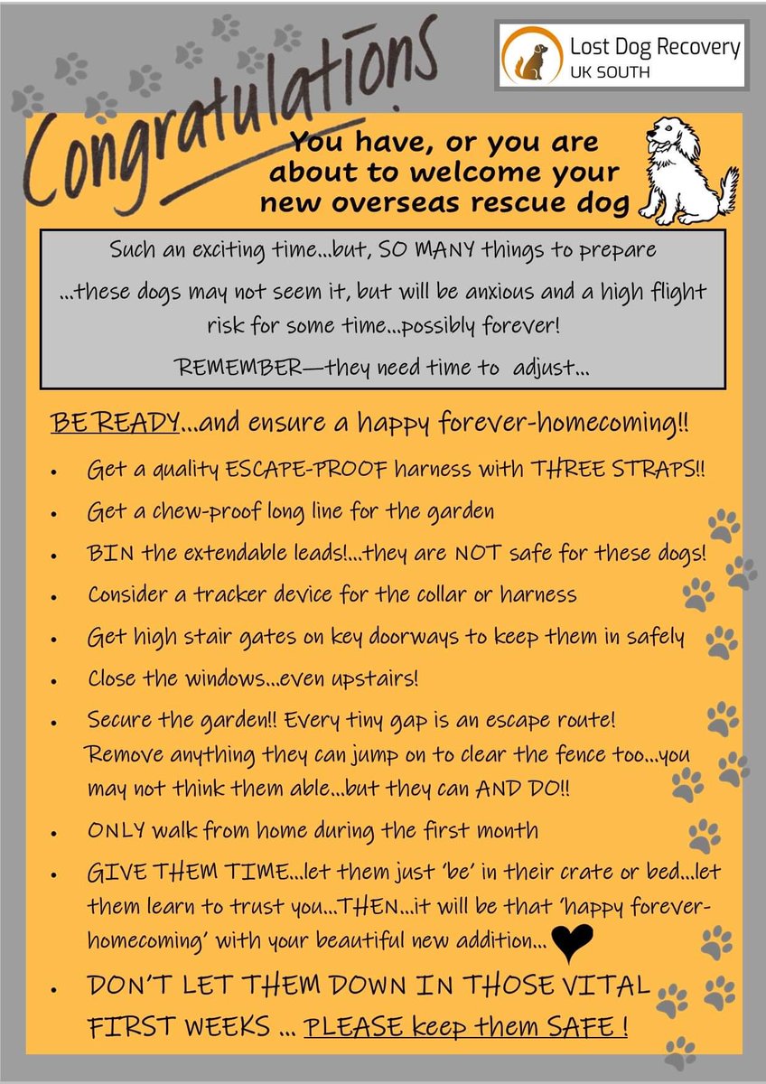 ℹ️ INFO POSTER ℹ️ WELCOMING YOUR NEW RESCUE DOG 🐶 …the basics! #dogs #dogsofx #dogsofinstagram #rescuedog #missingdog #safe A great Facebook page here for more info: facebook.com/caringforstree…