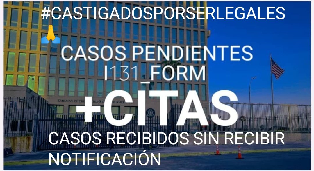 <a href="/MarioJPenton/">Mario J. Pentón</a> BENDICIONES MARIO NECESITAMOS CUBANOS CON PROCESOS DE REUNIFICACIÓN FAMILIAR DESDE 2014#CASTIGADOSPORSERLEGALES  QUE ACTUALICEN CON LOS PETICIONARIOS PARA NO PERDER CITAS💔💔🙏