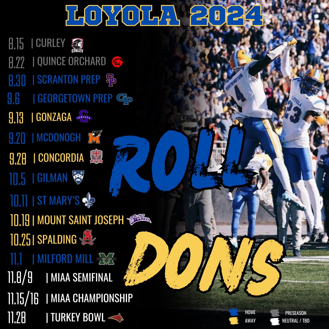 2024 Schedule. Roll Dons Roll!