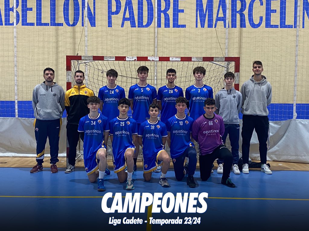 🏆 El Cadete Masculino se proclama campeón de liga tras vencer en casa a Vega de Granada. 

🤾‍♂️ Los chicos de Óscar Oliver tienen desde ya la mirada puesta en el playoff que se celebrará en el pabellón Padre Marcelino. ¡Enhorabuena! 

#ADNAgustino