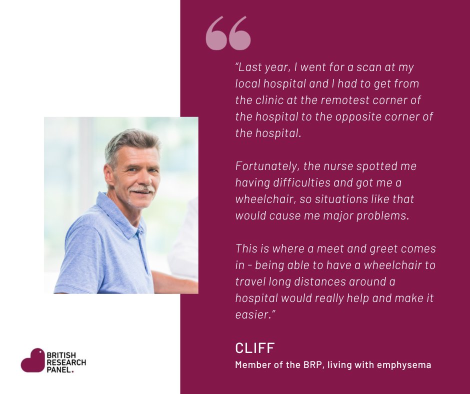 MORE EVIDENCE SUPPORTING MEMBERS WANTING A MEET AND GREET SERVICE👨‍🦽

BRP member, Cliff has also emphasised how a meet and greet service would be beneficial for him when participating in a #clinicaltrial. 🫂

Take a look at what he had to say. 👇

#patientcentric #research #brp