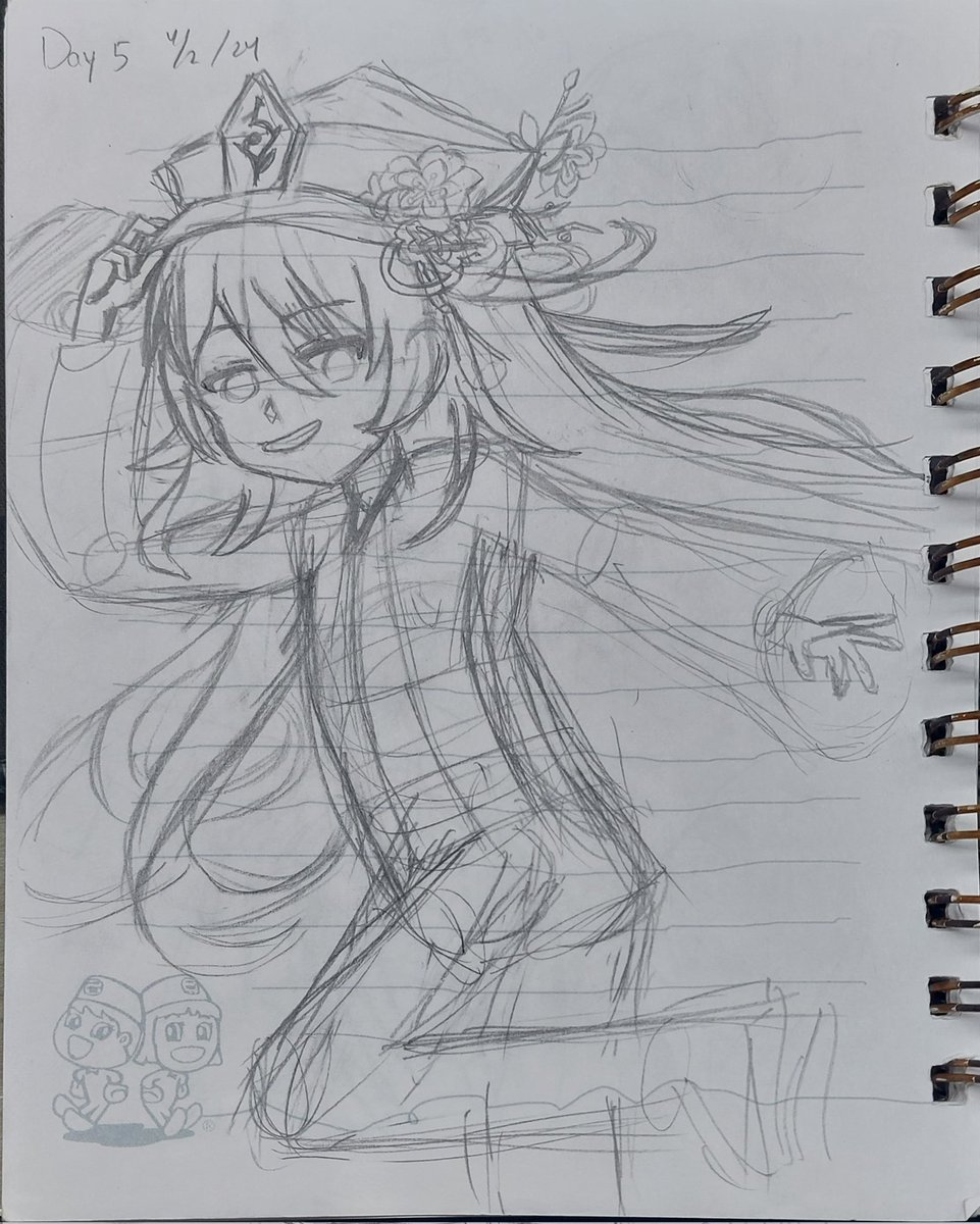 potatosatoru's tweet photo. tried full body with reference for the first time
Hutao from Genshin Impact

that hand looking so spot on✨️ https://t.co/EOyFDzMKHl