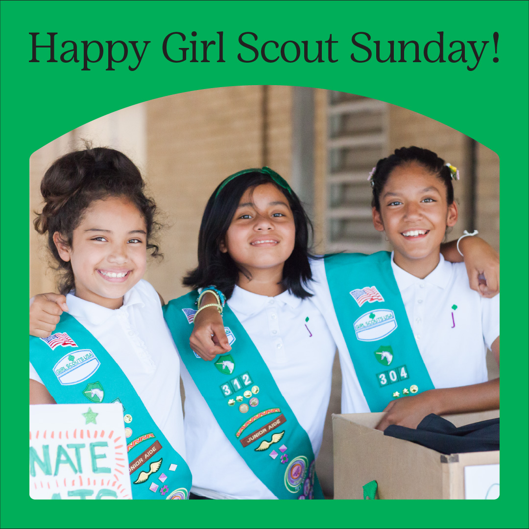 GSGCF's tweet photo. This Girl Scout Sunday, think about what your beliefs and the Girl Scout Law have in common and share your thoughts with others. #GirlScoutSunday https://t.co/bpxO1hXhmJ