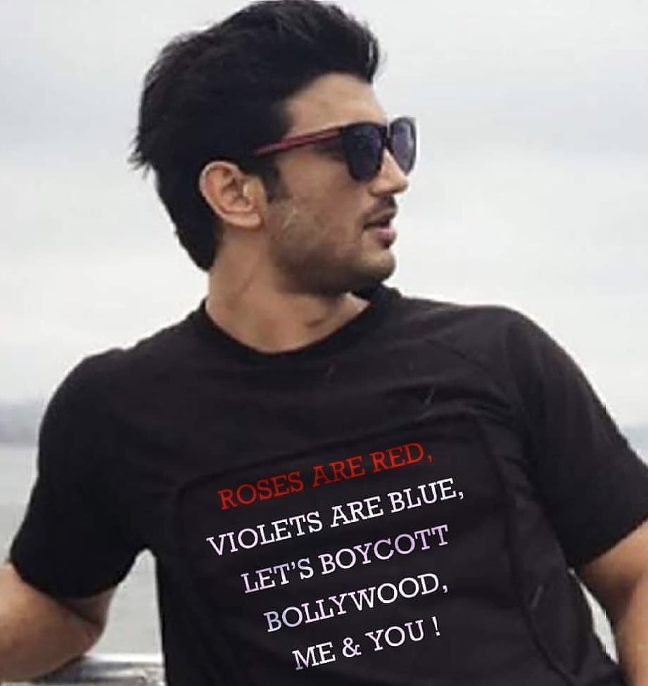 My favourite lines, sharing again 😎 Roses are Red, Violets are Blue, Let’s Boycott BOLLYWOOD ME & YOU! #BoycottBollywood 🗡️ No Sushant No Bollywood