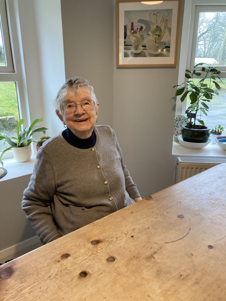 My very excellent mother-in-law, smiling despite still waiting for a cup of tea, a cake and a game of cards 🌷