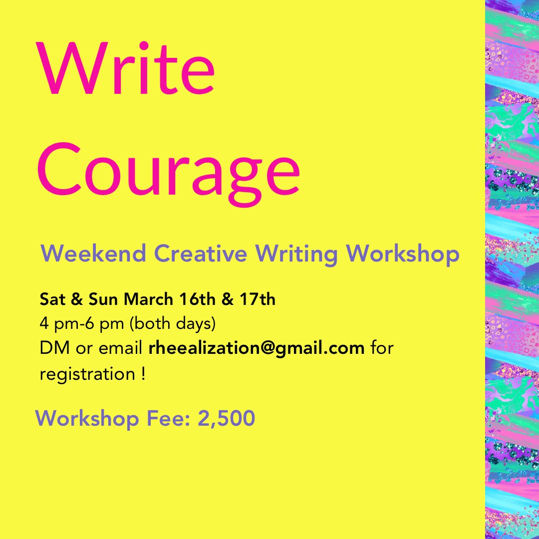 Online workshop friends! All details on registration link docs.google.com/forms/d/e/1FAI…