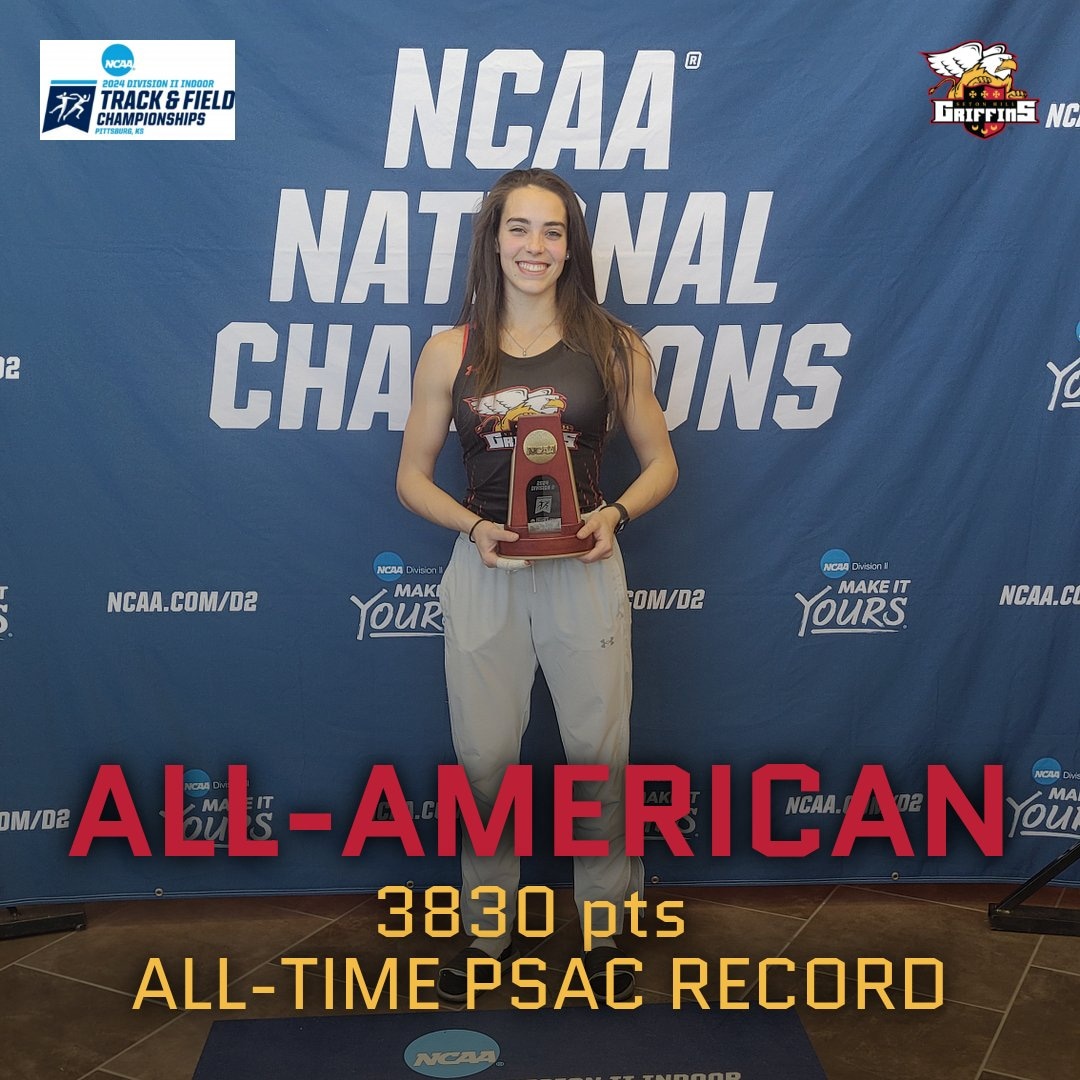 After being ranked 16th coming into the championship, Natasha finishes 8th overall in the pentathlon!!! With PRs in HJ (1.65) and 800 (2:23), she takes her total to 3830!!! Her new mark is the best All-Time in PSAC HISTORY. 

Natasha becomes the best Pentathlete in PSAC history!