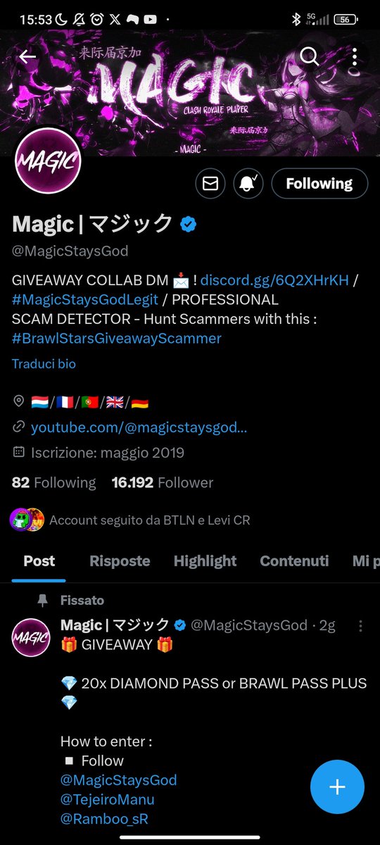 Armadio90's tweet photo. @MagicStaysGod @MoonlightStarr8 Thank you for the amazing content you make, good luck to all https://t.co/u5wS4BO2bM