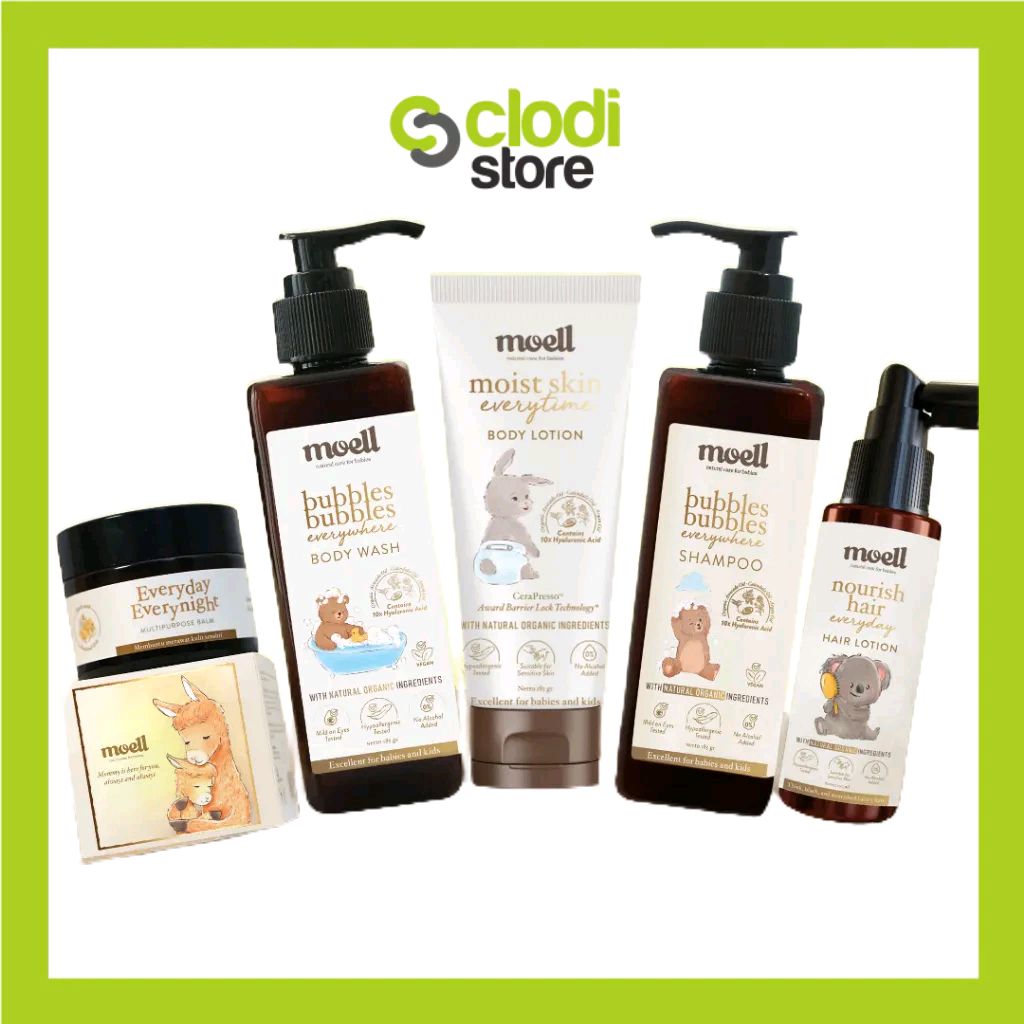 Cek Moell Special Nourish Hair Everyday - Hair Lotion + Bubbles Bubbles Everywhere Shampoo / Natural Organic / SLS Free / Alkohol Free Shampoo Body Wash Body Lotion Hair Lotion  Moell First Care Calmme Fitme Tummywind Stuffynose Natural Essential Oil  shope.ee/2ArG7WNwXq?sha…