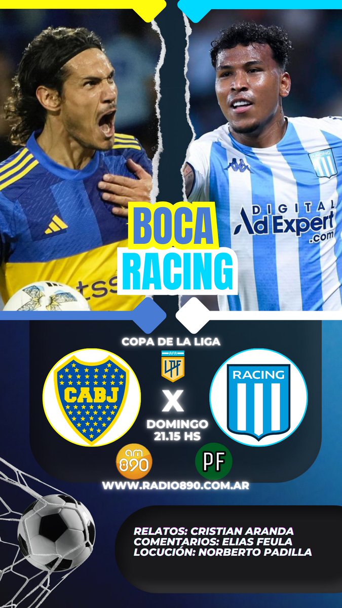 ¡El fútbol pasa por <a href="/RADIOLIBREAM890/">RADIO LIBRE AM 890</a>!

14.00 | LA PREVIA
🎙️<a href="/FelmanErik/">Erik Felman🎙</a>
🎙️<a href="/paparatodani/">Daniel</a>

16.00 | #Huracan 🆚#AAAJ
🎙️<a href="/agusgomez1314/">AGUS</a> 
🎙️<a href="/mmartinez7_/">tinez.</a>

19.00 | #DefensayJusticia 🆚 #Union
🎙️<a href="/NahueCambon1812/">Nahuel Emilio Cambon</a>
🎙️<a href="/ArielMartnDiaz1/">Ariel Martín Diaz</a>

21.15 | #Boca 🆚 #Racing
🎙️Cristian Aranda
🎙️<a href="/EliasFeula/">Elias Feula</a>
