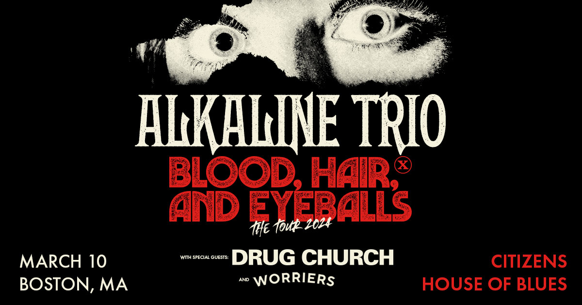 TONIGHT 📆 @Alkaline_Trio, @DrugChurch, @worriersmusic 🩸 🎟: bit.ly/48DIB7r 🚪: 6:30PM 🎶: 7:30PM All ages