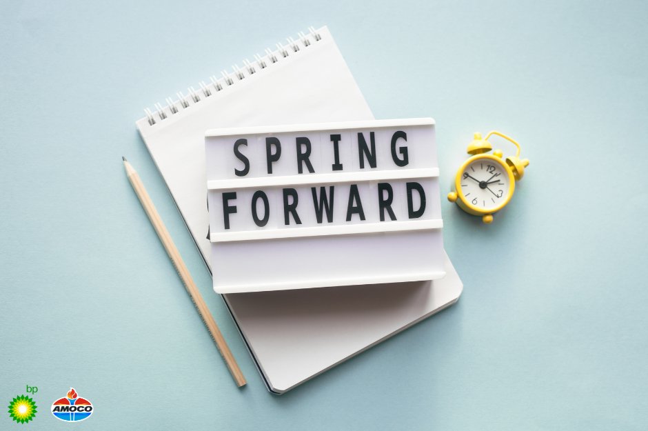 Time to spring forward with bp and Amoco! More daylight means more time for those cherished road trips. Let's hit the road and embrace the new season together.